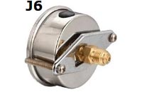 Model J6 Gauge - 1/4" NPT U-Clamp Connection Filled